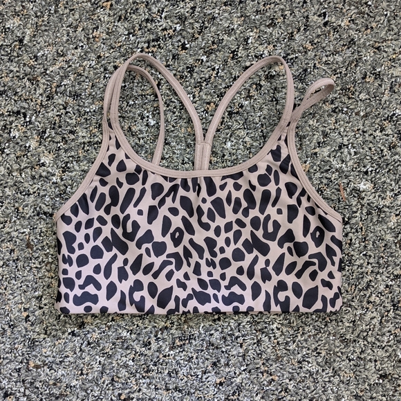 Aqua Athletic Leopard Sports Bra - Picture 1 of 3